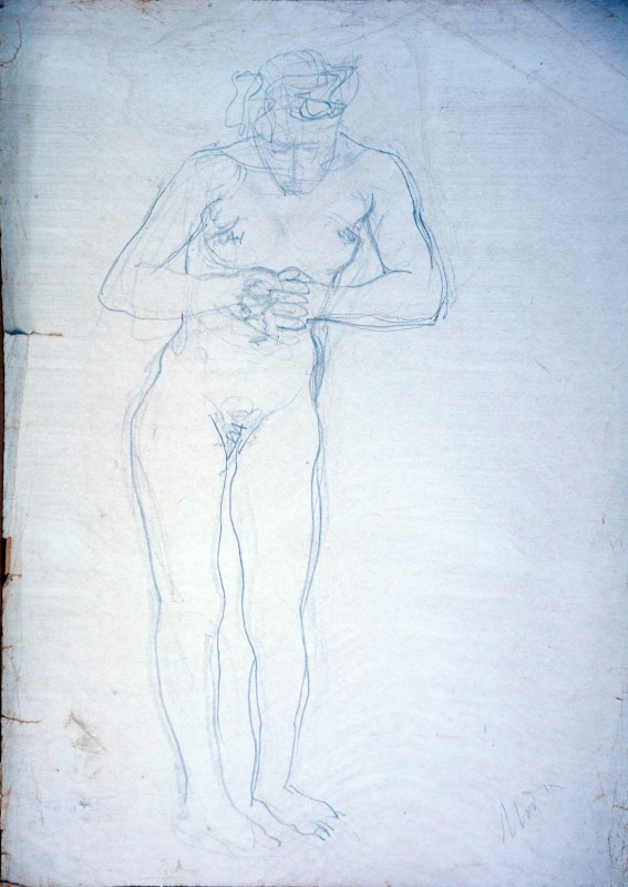 Оголена, що нахилилася вперед