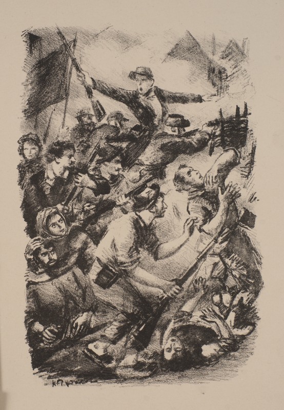 Ілюстрація до романа Е. Золя «Розгром». Повсталі комунари