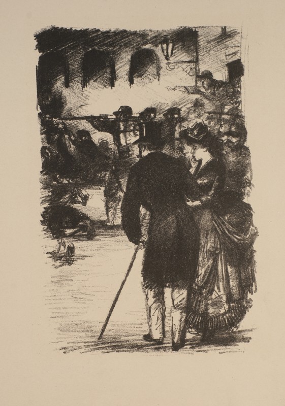 Ілюстрація до романа Е. Золя «Розгром». Повстання у Парижі