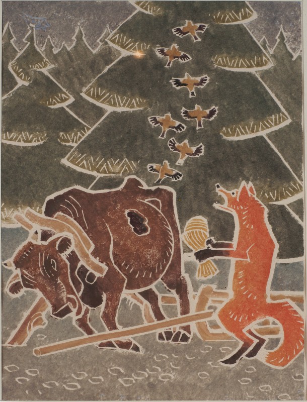 Ілюстрація до української народної казки «Лисичка-сестричка і Вовк-панібрат»