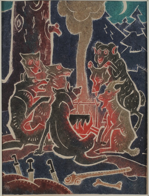 Ілюстрація до української народної казки «Баран і козел».