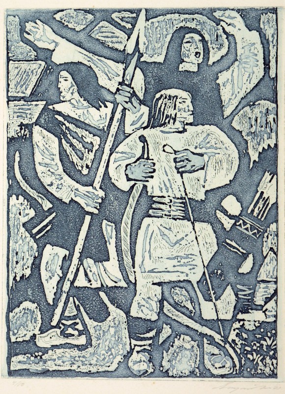 Ілюстрація до повісті І. Франка «Захар Беркут». Заклик до бою