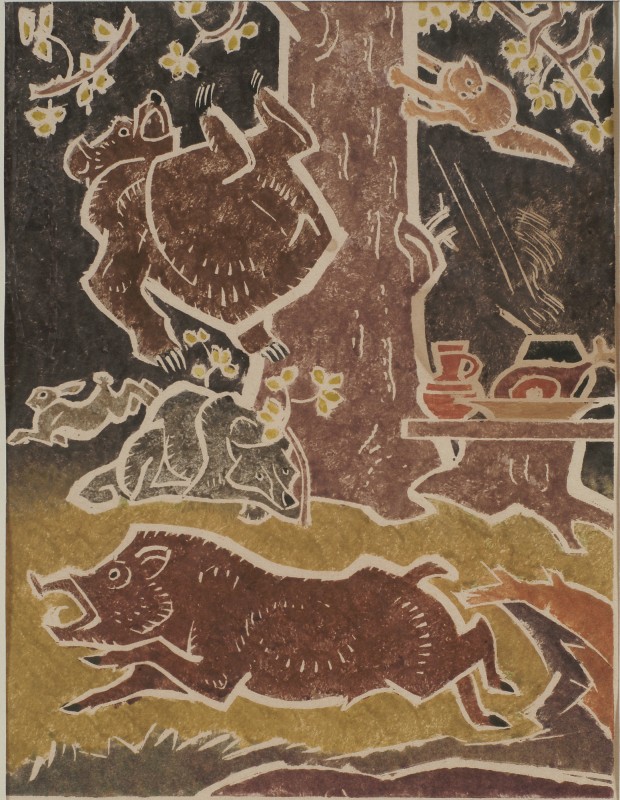 Ілюстрація до української народної казки «Пан Коцький»