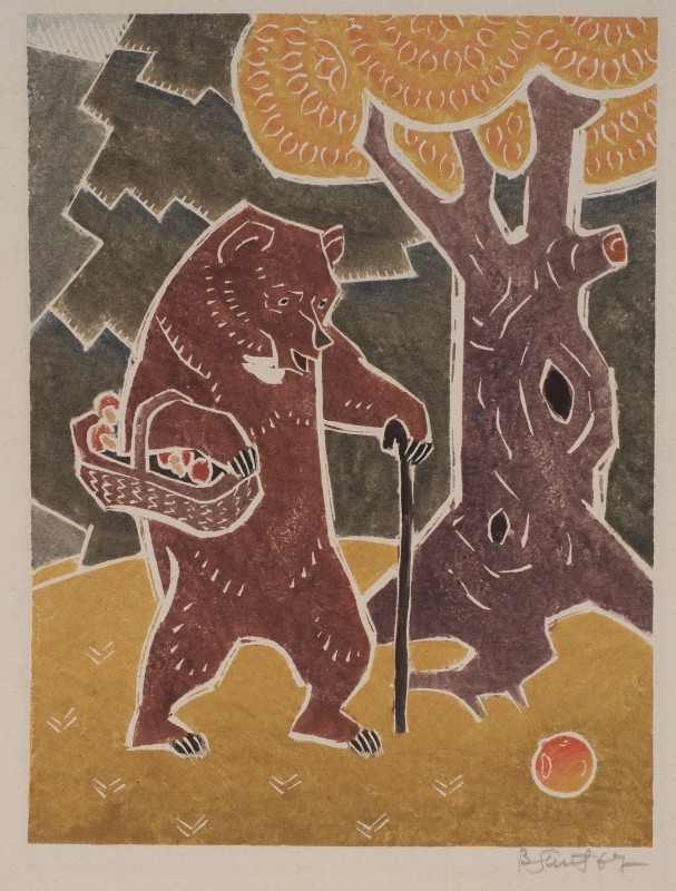 Ілюстрація до української народної казки «Колобок»