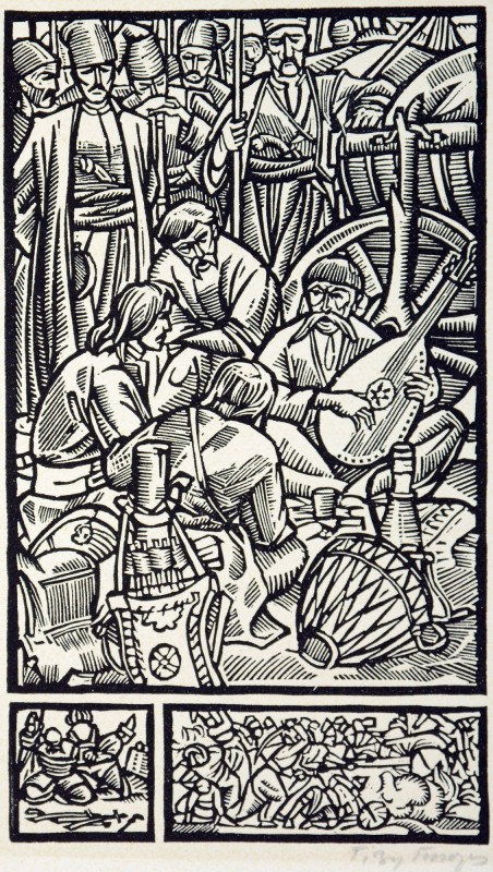 Ілюстрація до історичної повісті Осипа Маковея «Ярошенко». Дума пр козака Голоту