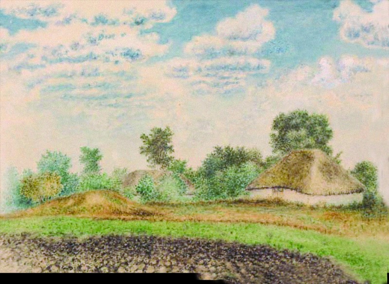 Картина "За селом" К.В.Білокур