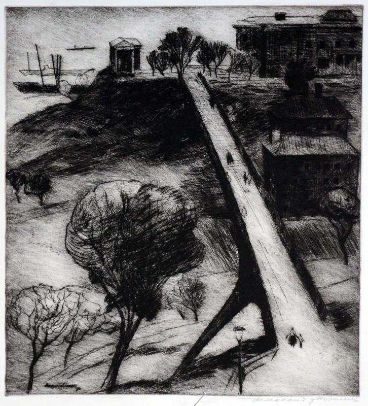 Пейзаж із мостом.Із серії «Одеські мости»