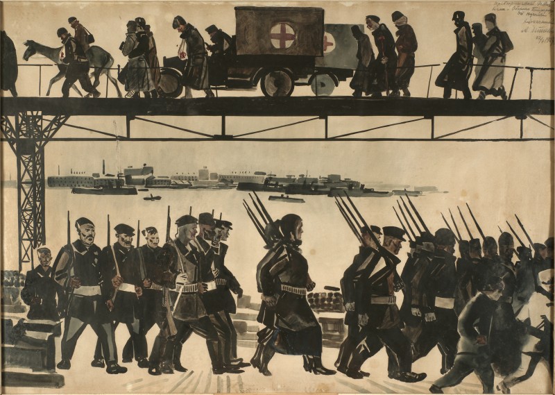 Ескіз до картини «Оборона Петрограда»