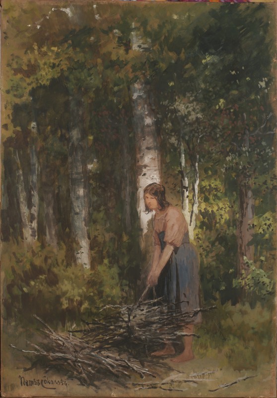 Селянка у лісі