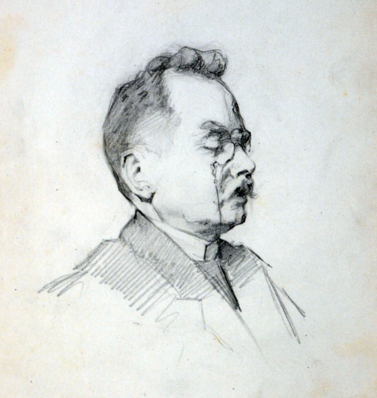 Начерк чоловіка у пенсне