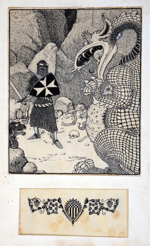 Лицар і Дракон. Ілюстрація до віршу В. Жуковського «Бій зі змієм»