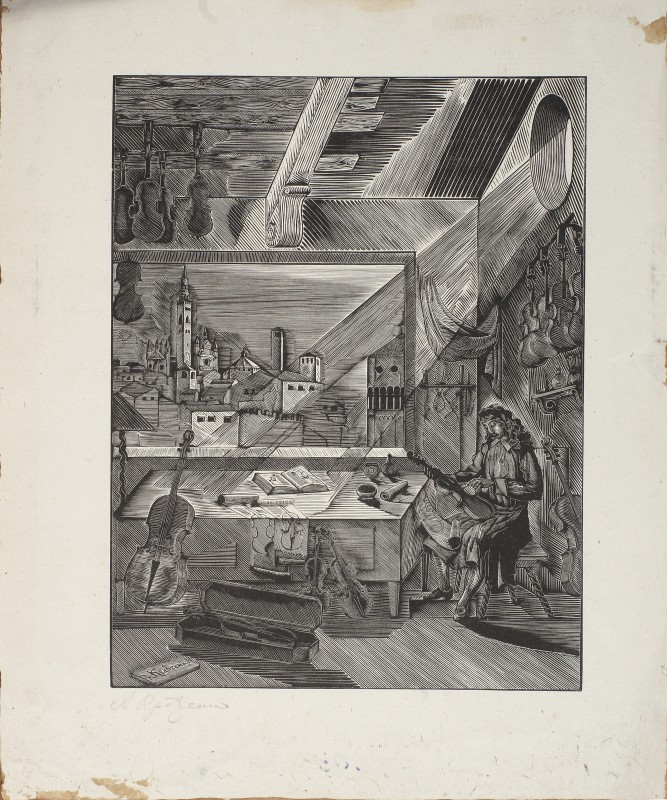 Страдіварі у своїй майстерні