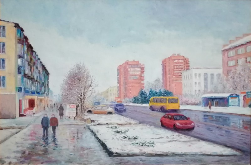 Картина «г. Константиновка. Проспект Ломоносова»