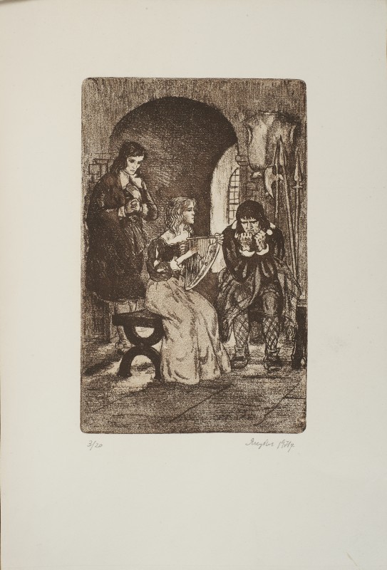 Ілюстрація до роману В. Скотта «Легенда про Монтроза». Утрьох