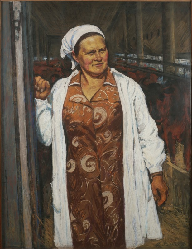 Портрет героя соціалістичної праці Є. К. Антонової