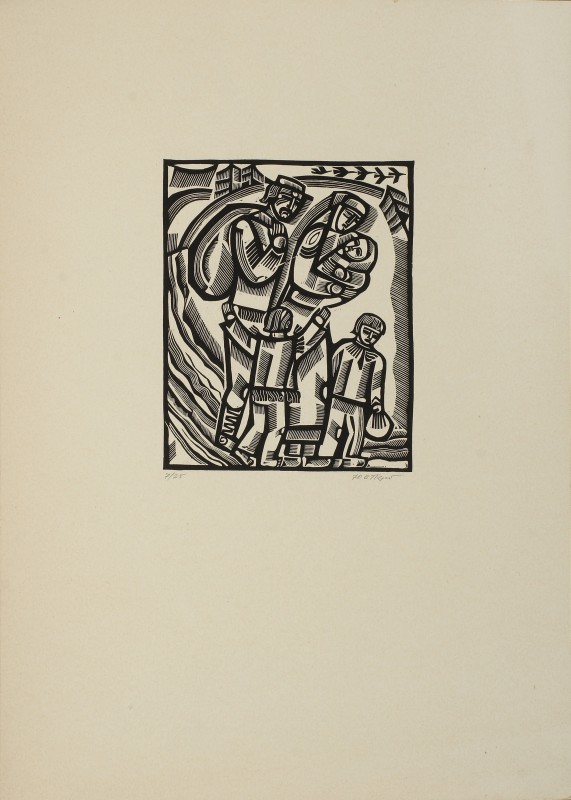 Еміграція. Ілюстрація до книги В. Гнатюка «Українськи народні пісні»