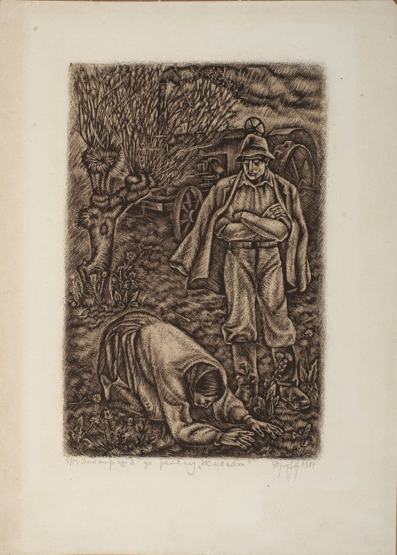 Розподіл землі. Ілюстрація до роману М. Томчанія «Жменяки»