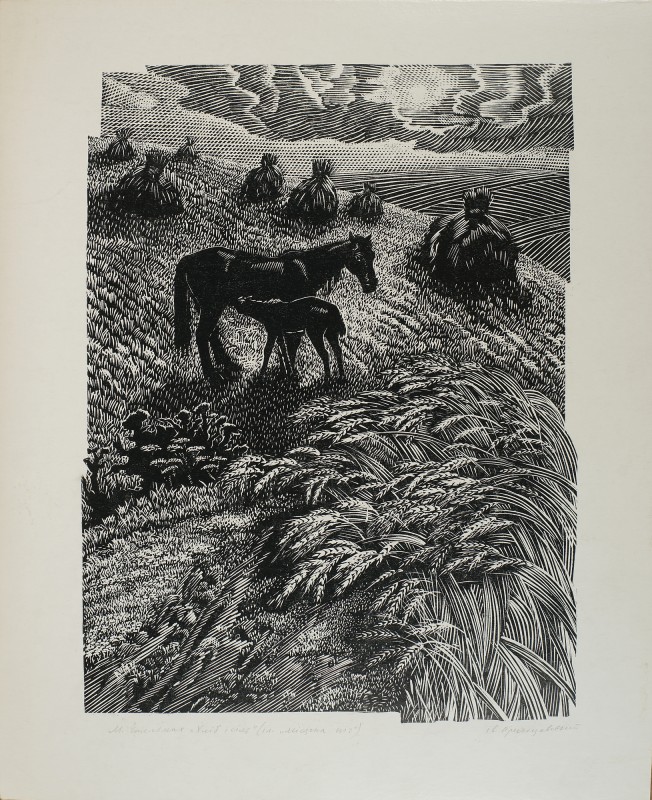 Ілюстрація до роману М. Стельмаха «Хліб і сіль». Місячна ніч