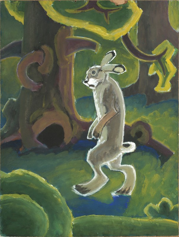 Ілюстрація  до казки І. Франка «Заєць і ведмідь»