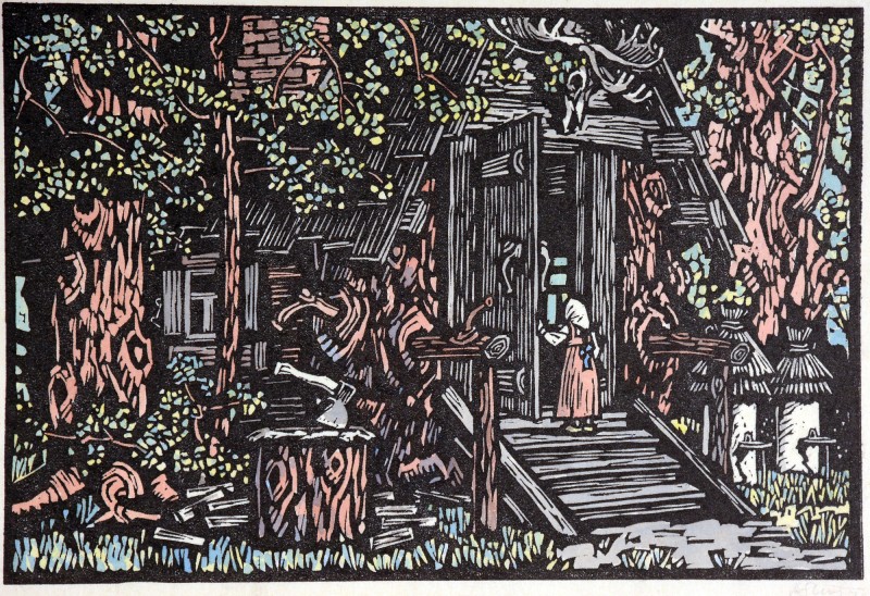 Маша заблукала.  Ілюстрація до російської народної казки «Маша и ведмідь»