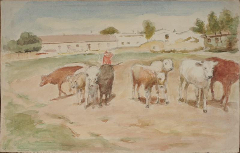 Ескіз до картини «Телята»