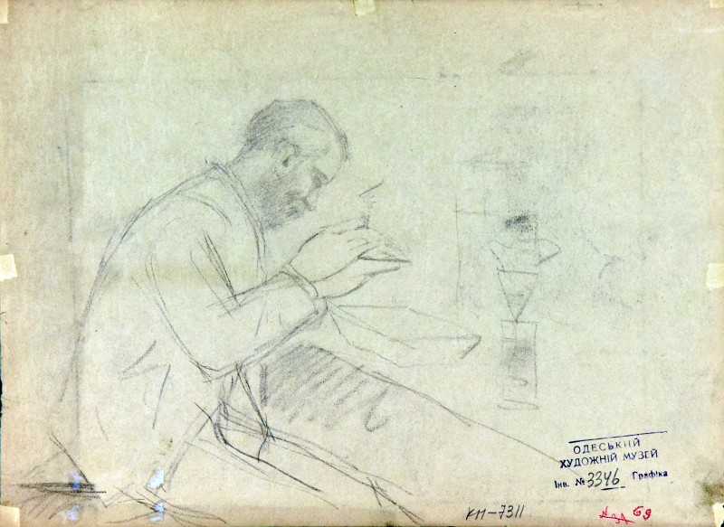 Начерк до картини «Фотограф-любитель»