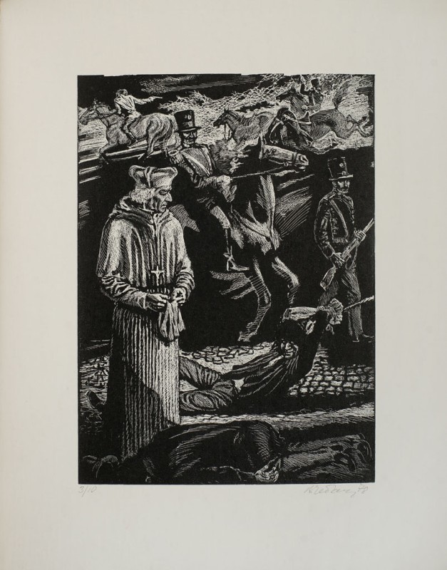 У вʼязницю. Ілюстрація до роману Е. Л. Войнич «Овід».
