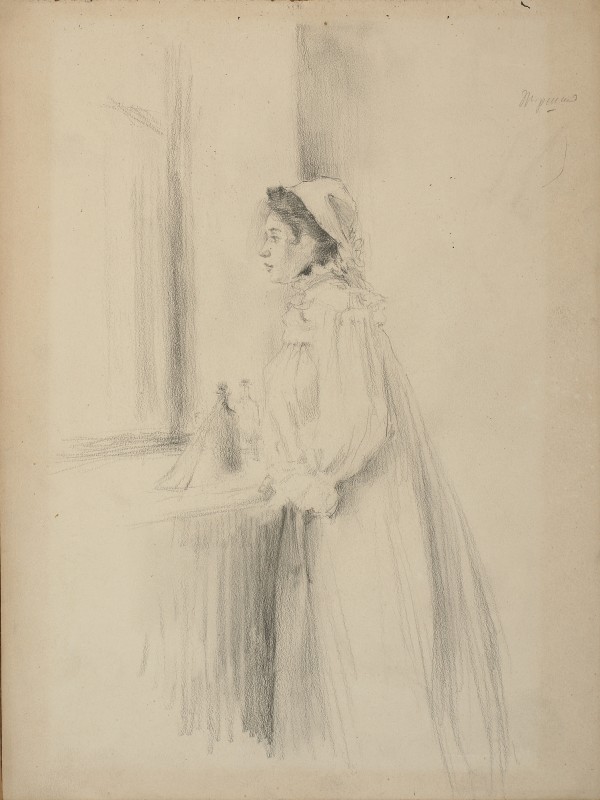 Біля вікна. Начерк