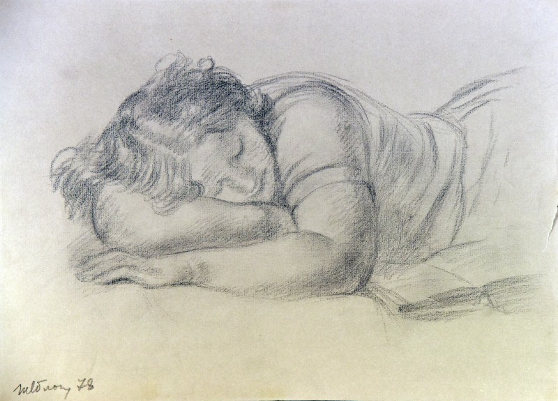 Оля заснула