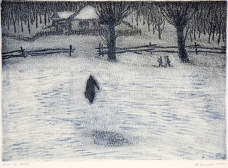 А сніг іде. Вечір