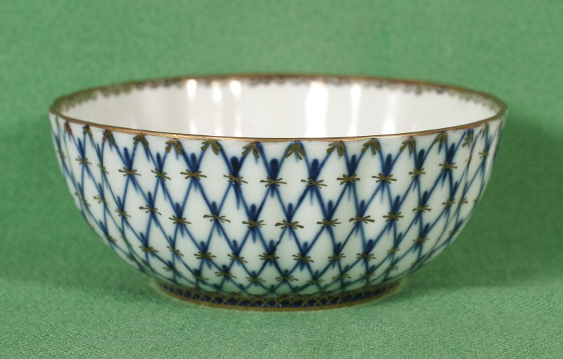 Полоскальниця з сервізу «Кобальтова сітка». Форма «Тюльпан»