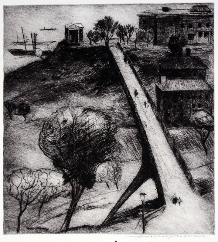 Пейзаж із мостом