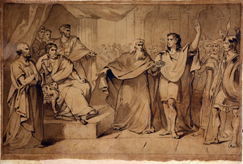 Історичний сюжет. Сцена з «Іліади» Гомера. Примирення Ахіла і Агамемнона