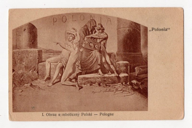 Открытка почтовая двусторонняя. ("A. Grottger. "Polonia")