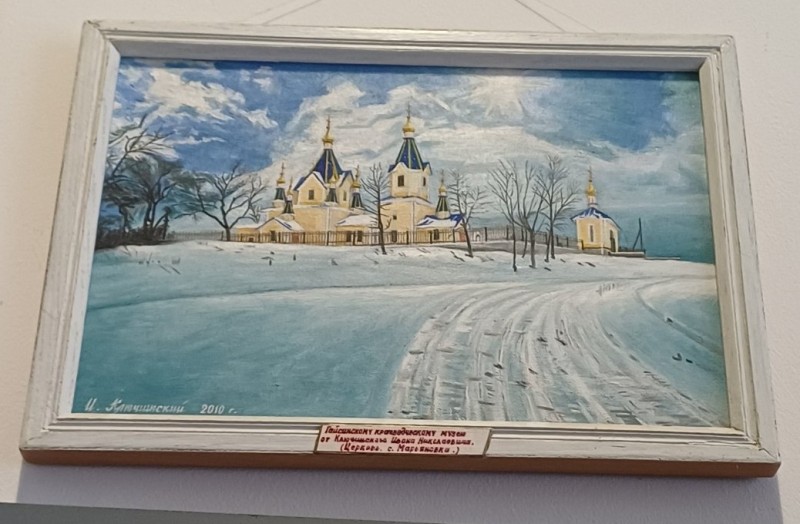 Картина Ключинського І.М. "Церква с. Мар'янівки"