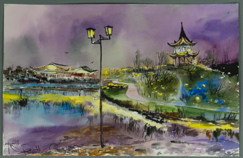 Картина "Вечірнє місто"