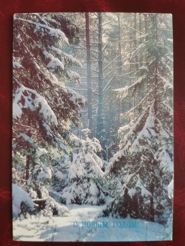 Листівка поштова вітальна "С НОВЫМ ГОДОМ!" Видавництво МПФГ, Москва, 1987 рік.