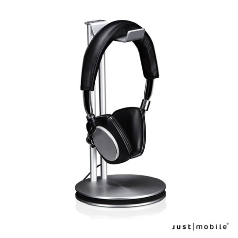 Just Mobile stojan na slúchadlá HeadStand Deluxe - Silver aluminium