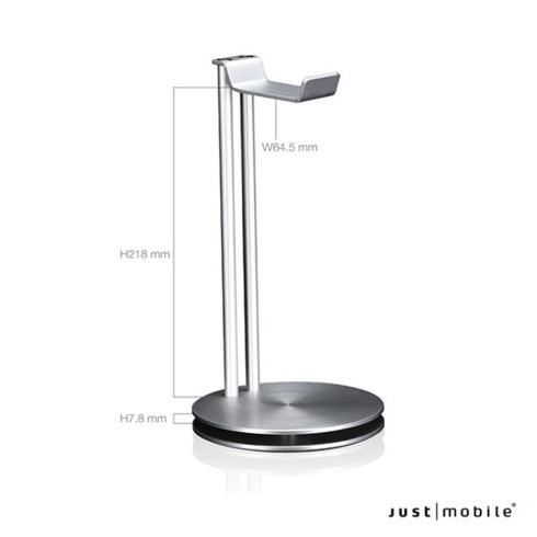 Just Mobile stojan na slúchadlá HeadStand Deluxe - Silver aluminium