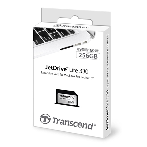 Transcend expansion card JetDrive Lite 330 256GB pre MacBook Pro 13/14/16"