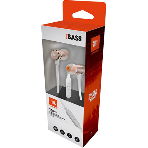 JBL T290 Rose Gold slúchadlá