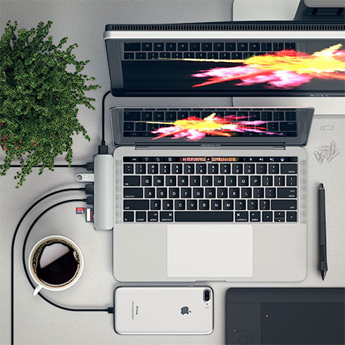 Satechi USB-C Pro Hub - Silver Aluminium