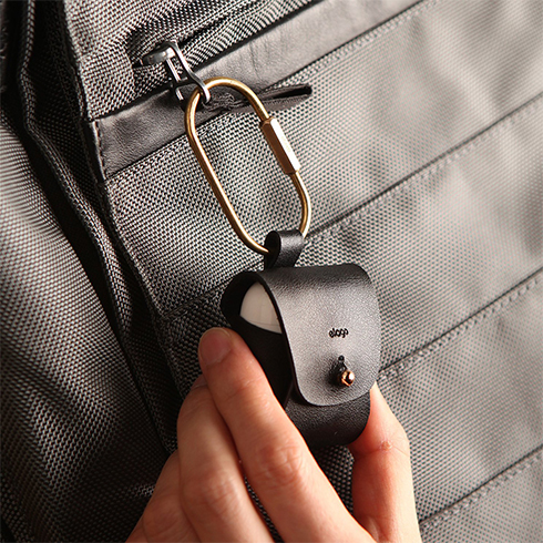 Elago Airpods Leather Case - Black