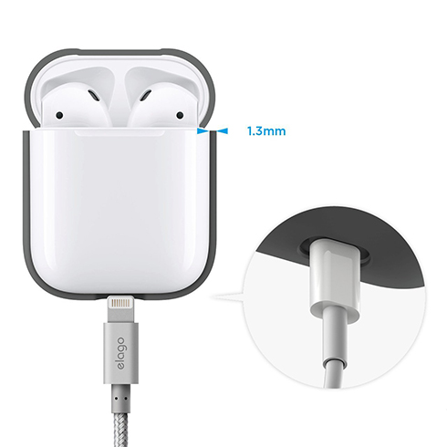 Elago Airpods Silicone Hang Case - Dark Gray