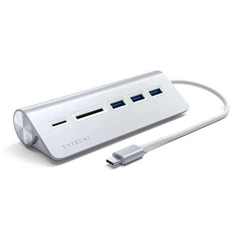 Satechi USB-C Hub & Card Reader - Sillver Aluminium
