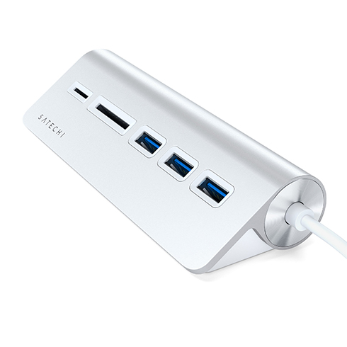 Satechi USB-C Hub & Card Reader - Sillver Aluminium