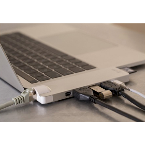 LMP USB-C Compact Dock 8 port - Silver Aluminium