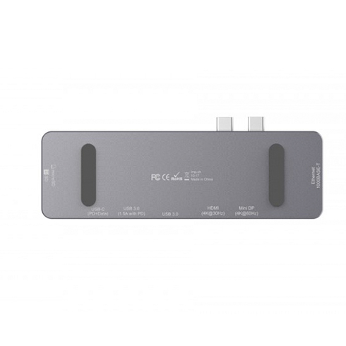 LMP USB-C Compact Dock 8 port - Space Gray Aluminium