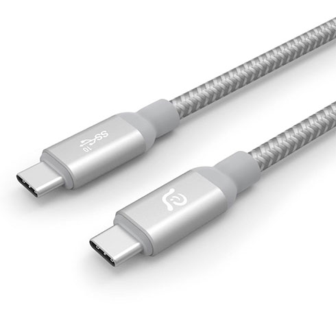 Adam Elements kábel CASA C100+ USB-C na USB-C 100W USB 3.1 Gen 2 10GB 1m - Silver