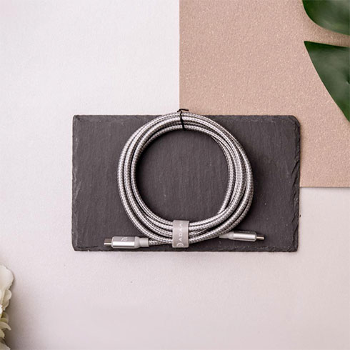 Adam Elements kábel CASA C100+ USB-C na USB-C 100W USB 3.1 Gen 2 10GB 1m - Silver